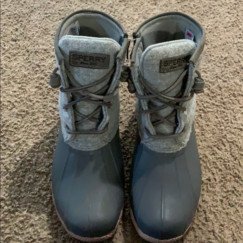 Sperry saltwater wool grey/rose